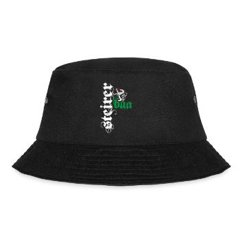 Steirerbua Steiermark Steirer Bua Bekleidung - Bucket Hat - Schwarz - Vorne - Lela (165cm)