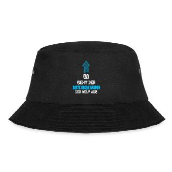 Bruder Großer Kleiner Mittlerer outfit Spruch - Bucket Hat - Schwarz - Vorne - Lela (165cm)