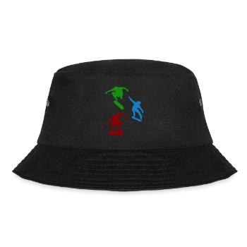 Skatepark Skateboard Skater Skaten Skateboarder - Bucket Hat - Schwarz - Vorne - Lela (165cm)