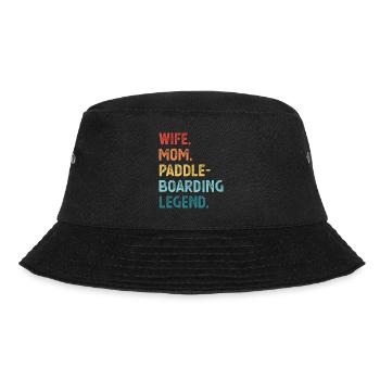 Frau Mom Paddleboarding Legende SUP Geschenk für Frauen - Bucket Hat - Schwarz - Vorne - Lela (165cm)