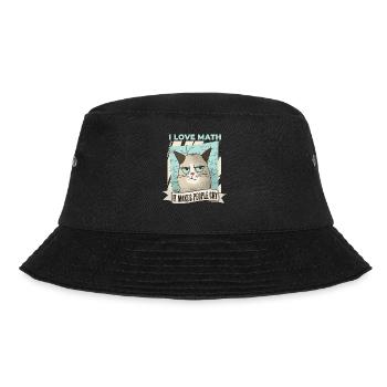 Math Love Crying Mathematicians Cats Cat Love - Bucket Hat - black - Front - Lela (165cm)