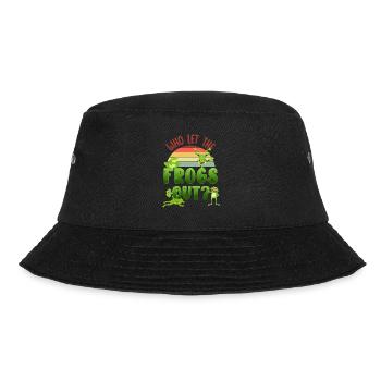 frog, frog cute frog, frog animal - Bucket Hat - black - Front - Lela (165cm)