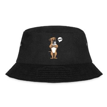 Sturer Hund Continental Bulldog Hund - Bucket Hat - Schwarz - Vorne - Lela (165cm)