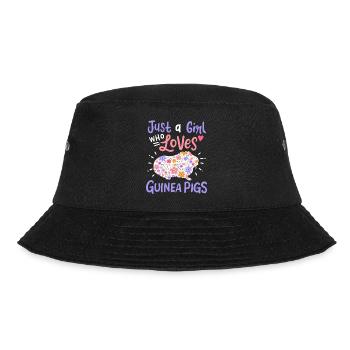 Meerschweinchen Meerschweinchen-Liebhaber - Bucket Hat - Schwarz - Vorne - Lela (165cm)