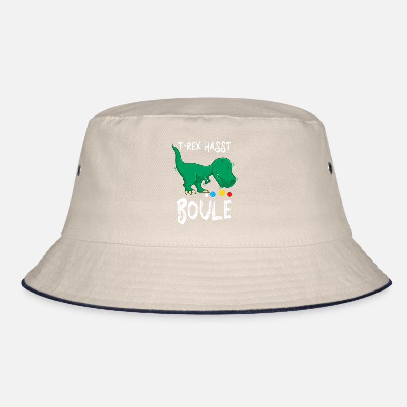 Lustiger Boule Spruch TRex hasst Boule Boccia Bucket Hat