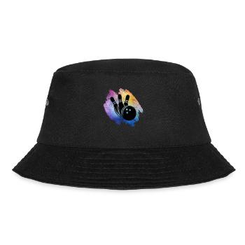 Bowlingkugel und Bowling Pins Kunst Bowling-Team - Bucket Hat - Schwarz - Vorne - Lela (165cm)