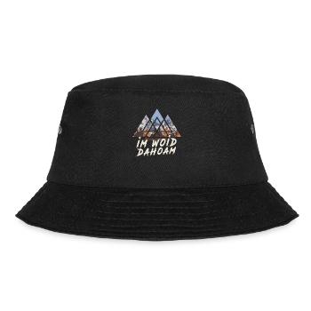 Wald Wandern Natur bayrisch Bayern Outdoor - Bucket Hat - Schwarz - Vorne - Lela (165cm)