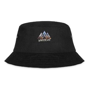 Wander Lust, Wandern, Berge - Bucket Hat - Schwarz - Vorne - Lela (165cm)