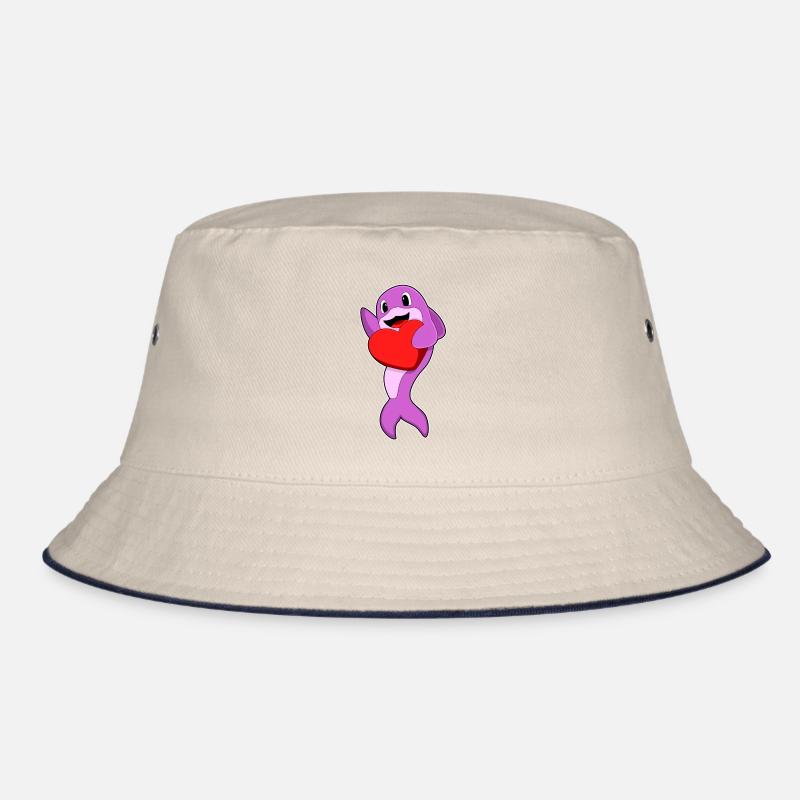 Delfin mit Herz Bucket Hat