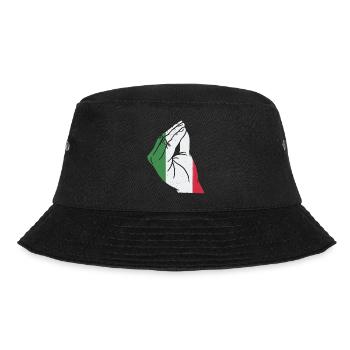 Italy Italian heart flag hand gesture pride - Bucket Hat - black - Front - Lela (165cm)