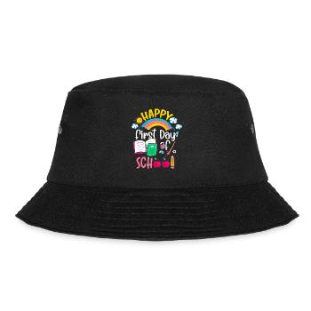 Happy First Day of School Teachers Back to School - Bucket Hat - black - Front - Lela (165cm)