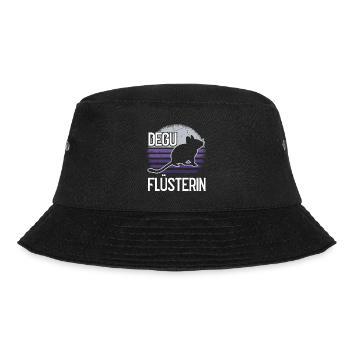 Degu Flüsterin Spruch Nagetier - Bucket Hat - Schwarz - Vorne - Lela (165cm)