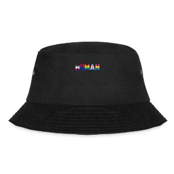 HUMAN LGBT Flag Gay Pride Month Transgender Rainbo - Bucket Hat - Schwarz - Vorne - Lela (165cm)