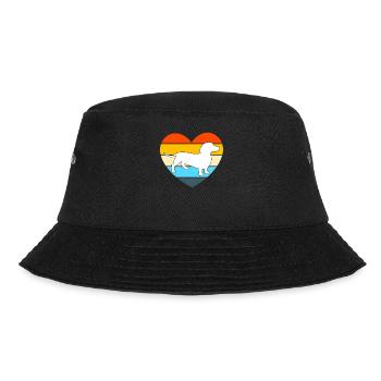 Dackel Dackel Pet Geschenk - Bucket Hat - Schwarz - Vorne - Lela (165cm)