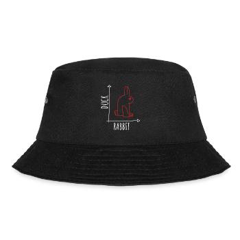 Optische Täuschung Ente Hase Illusion Wittgenstein - Bucket Hat - Schwarz - Vorne - Lela (165cm)