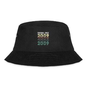 Vintage Original Since 2009 Geburtstag Geburtsjahr - Bucket Hat - Schwarz - Vorne - Lela (165cm)