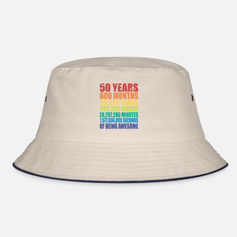 Funny 50th Birthday Gift, Age Countdown Bucket Hat
