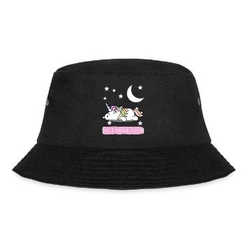 Unicorn sleep shirt pajamas pajamas - Bucket Hat - black - Front - Lela (165cm)