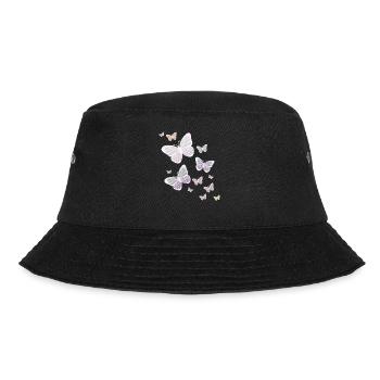 Butterfly Butterfly Animal Colorful Color - Bucket Hat - black - Front - Lela (165cm)