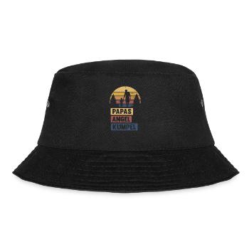 Papas Angel Kumpel Angler Fischer Vintage Retro - Bucket Hat - Schwarz - Vorne - Lela (165cm)