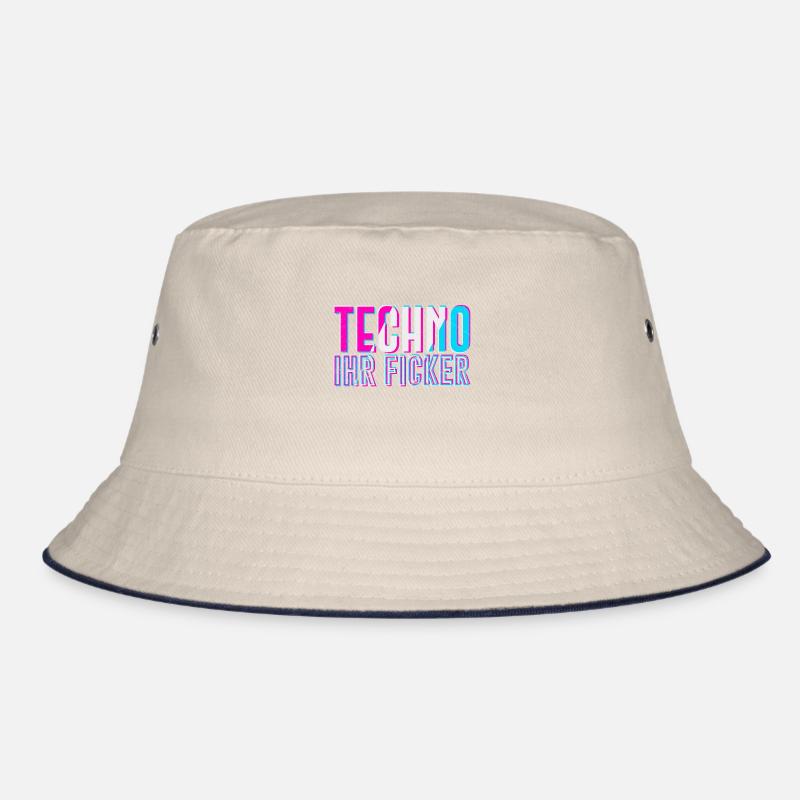 Techno ihr Ficker Hardtekk Electro Deep House Bucket Hat