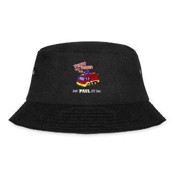 Geburt Geschenk Geburtstag Name Paul Feuerwehr - Bucket Hat - Schwarz - Vorne - Lela (165cm)