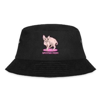 Sphynx Mom Sphynx-Katze | Sphinx Katze Geschenk - Bucket Hat - Schwarz - Vorne - Lela (165cm)