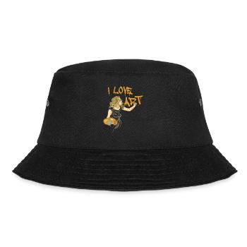 I Love Art - Bucket Hat - Schwarz - Vorne - Lela (165cm)