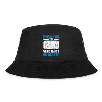 Eishockey Spruch Vintage Geschenk - Bucket Hat - Schwarz - Vorne - Lela (165cm)