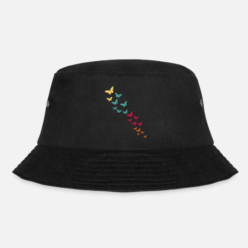 Schmetterling - Bucket Hat - Schwarz