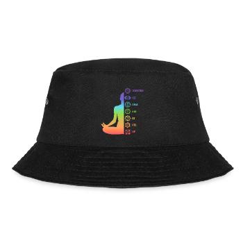 Chakra Energy Alignment Meditation Design - Bucket Hat - black - Front - Lela (165cm)