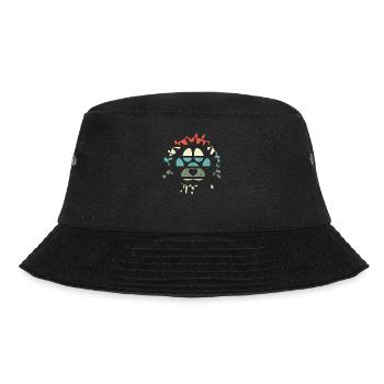 Retro Animal Shelter Dog Save Animal Protection Dog Shelter - Bucket Hat - black - Front - Lela (165cm)