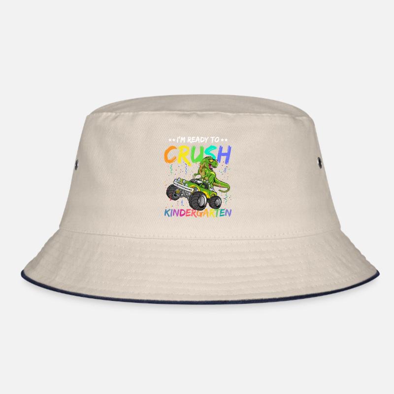 I m Ready To Crush kindergarten dinosur T Rex Bucket Hat