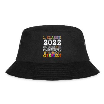 1 KLasse 2022 genung im Kindergarten Gespielt. - Bucket Hat - Schwarz - Vorne - Lela (165cm)