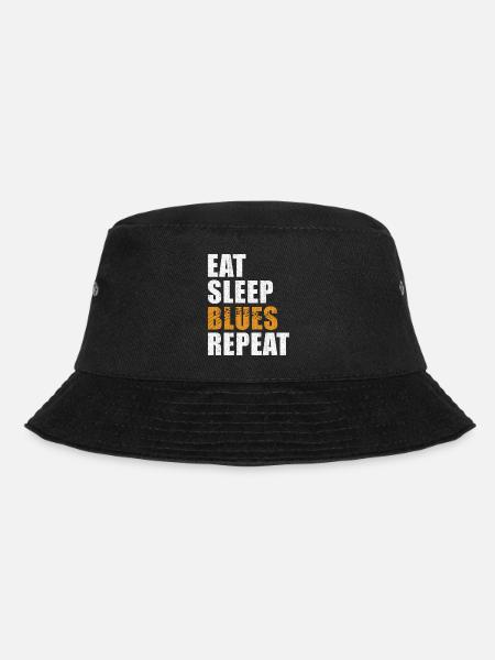 Blues Eat Sleep Blues Repeat - Bucket Hat - Schwarz