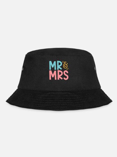 Mr & Mrs Hochzeit - Bucket Hat - Schwarz