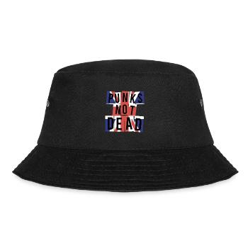 Punk Rock Spruch Punks not dead Rockmusik - Bucket Hat - Schwarz - Vorne - Lela (165cm)
