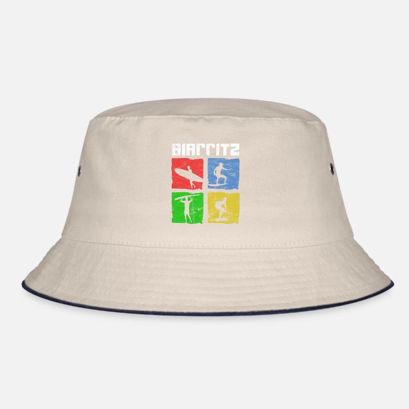 Surfing for Surfers Vintage Biarritz Gift Idea Bucket Hat
