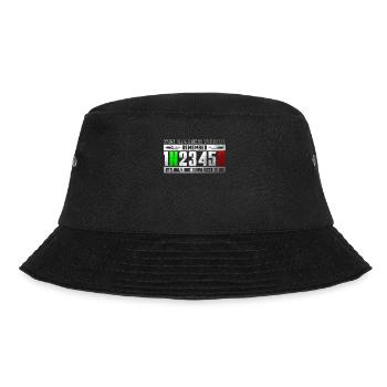 1N23456 Motorradschaltung Motorrad Biker Geschenk - Bucket Hat - Schwarz - Vorne - Lela (165cm)