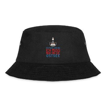 Ostsee Anker Möwe Geschenk - Bucket Hat - Schwarz - Vorne - Lela (165cm)