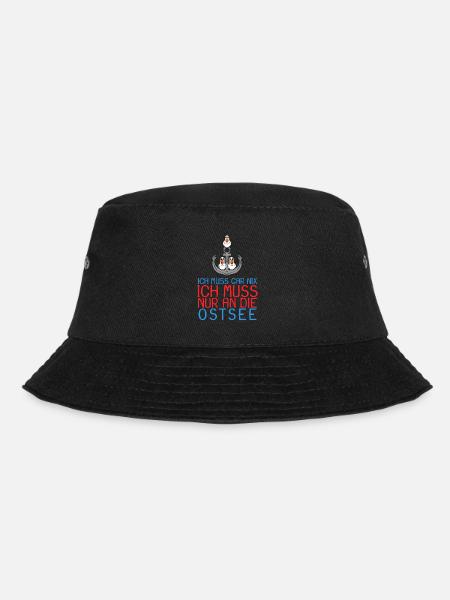 Ostsee Anker Möwe Geschenk - Bucket Hat - Schwarz