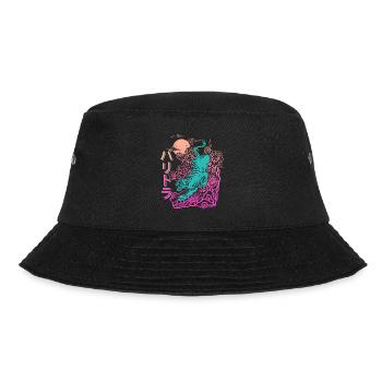 Tiger Japan Vaporwave Aesthetic - Bucket Hat - Schwarz - Vorne - Lela (165cm)