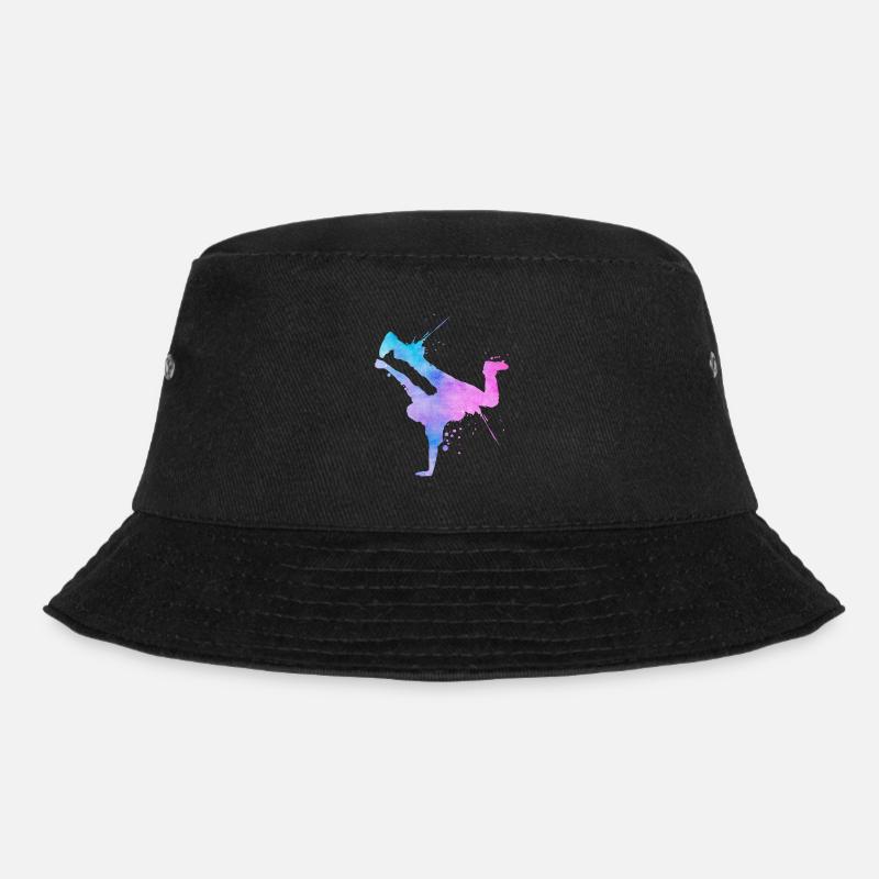 Street Art Breakdancer Moderne Abstrakte Kunst - Bucket Hat - Schwarz