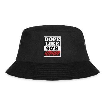 like 90's Hip Hop Saying Rap Music - Bucket Hat - black - Front - Lela (165cm)