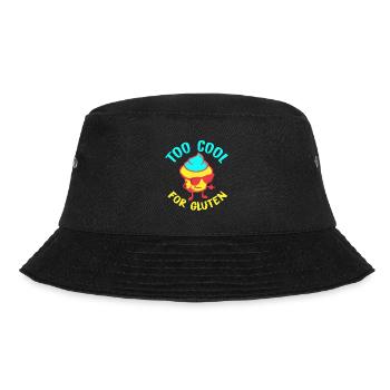 Too Cool For Gluten - Gluten-free saying - Bucket Hat - black - Front - Lela (165cm)
