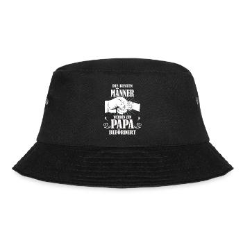 DIE BESTEN MÄNNER WERDEN ZUM PAPA BEFÖRDERT - Bucket Hat - Schwarz - Vorne - Lela (165cm)