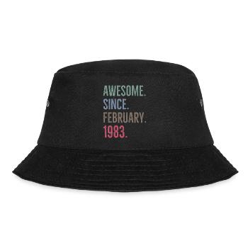 Awesome Since February 1983 - Bucket Hat - black - Front - Lela (165cm)
