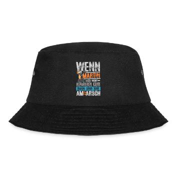 Wenn Martin es nicht reparieren kann ... - Bucket Hat - Schwarz - Vorne - Lela (165cm)