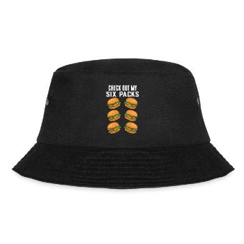 Six Pack Burger - Bucket Hat - black - Front - Lela (165cm)