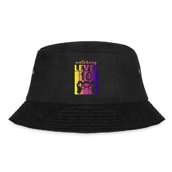 Level 10 Gaming Controller 10. Geburtstag - Bucket Hat - Schwarz - Vorne - Lela (165cm)